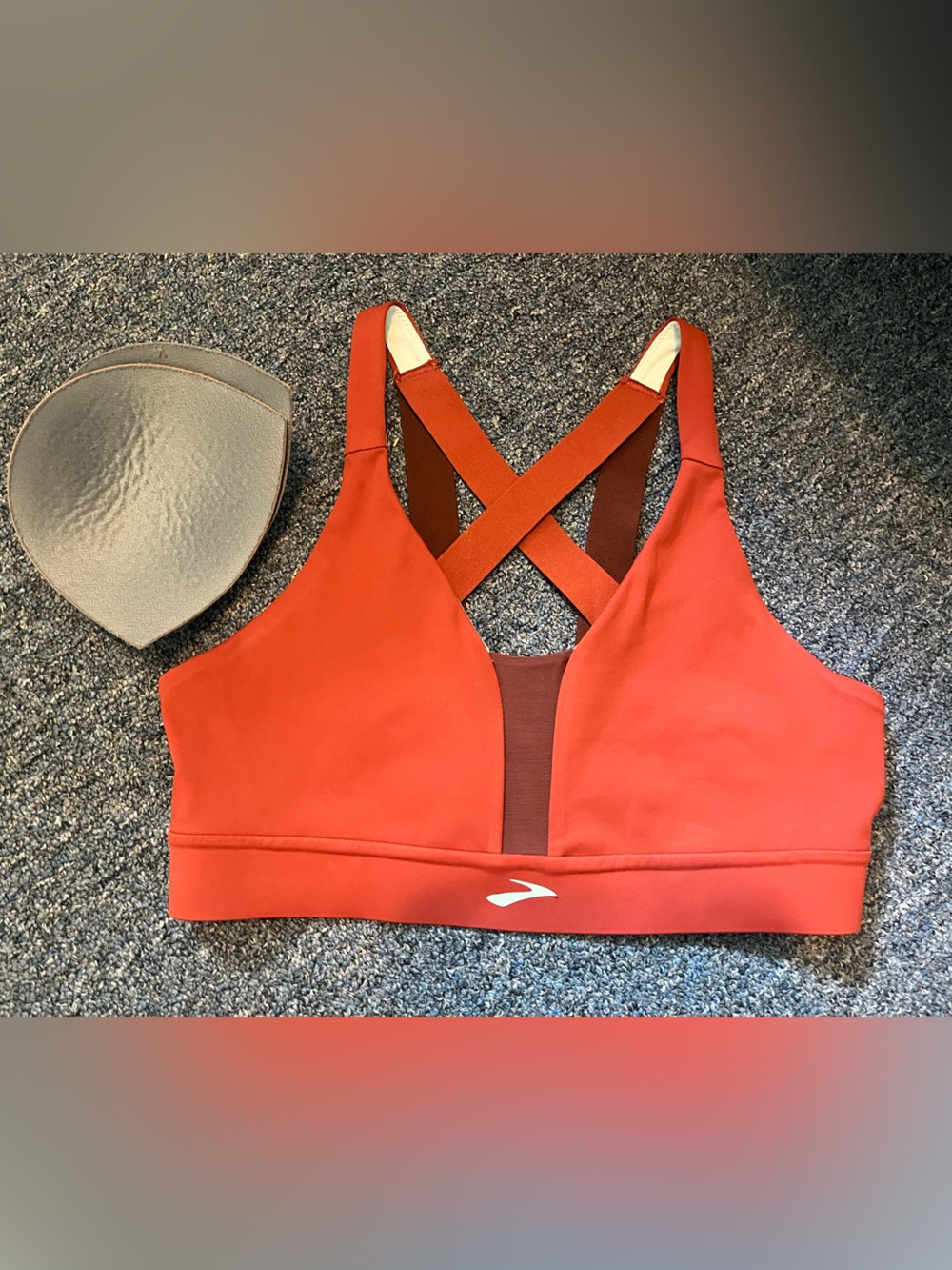 Brooks Women's Rust Strappy Impact Sports Bra size S